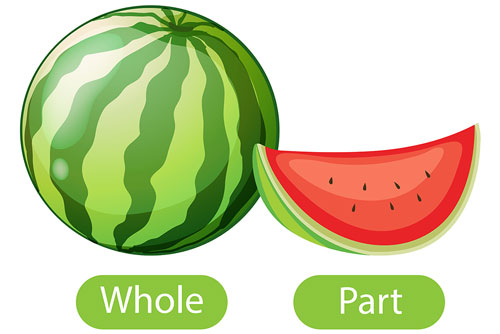 وکتور رایگان هندوانه کارتونی و براق سایز کامل و نصف شده